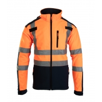 BRIXTON FLASH SOFTSHELL Z PASAMI ODBLASKOWYMI. KAT. II KLASA 2 POMARAŃCZ